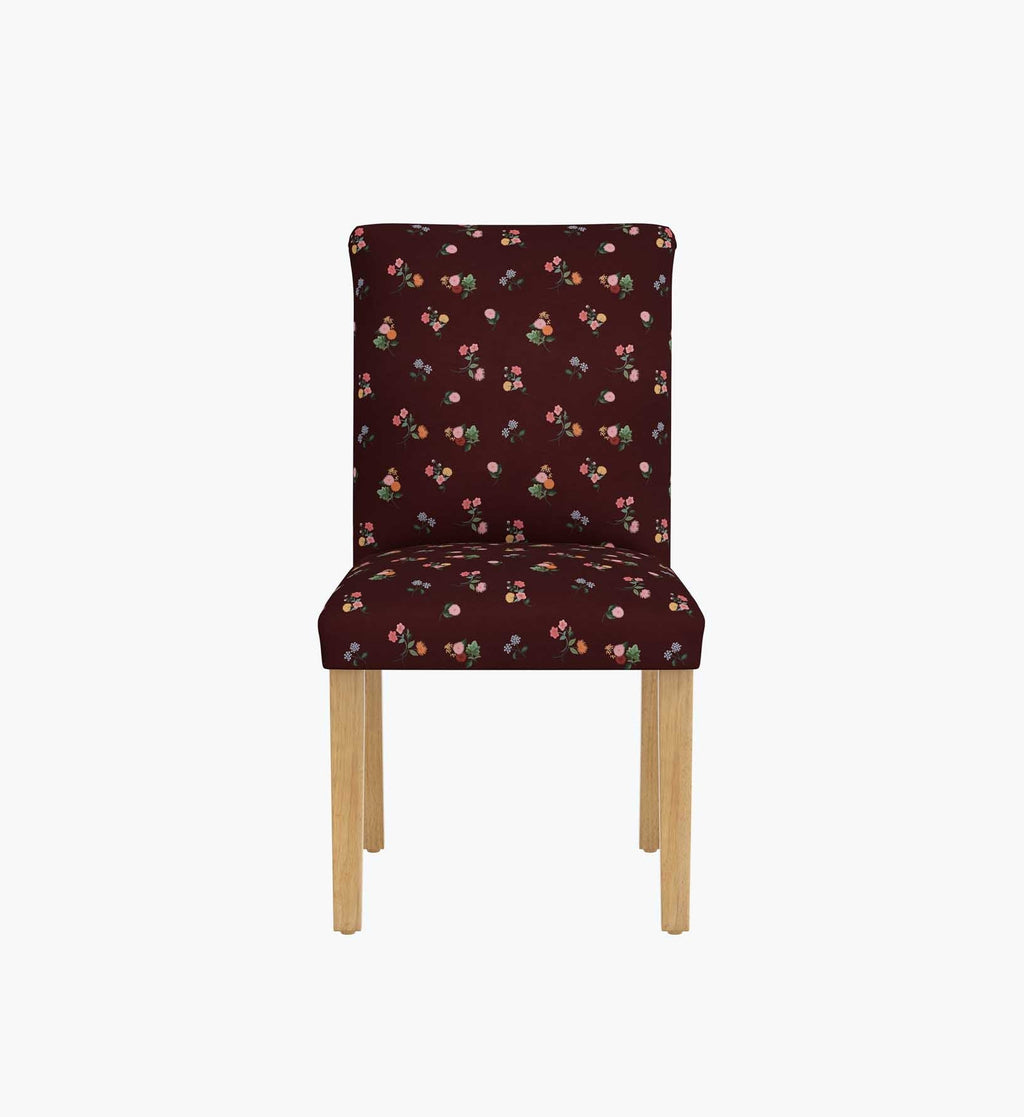 Lorraine Dining Chair - Ditsy Dahlia Burgundy