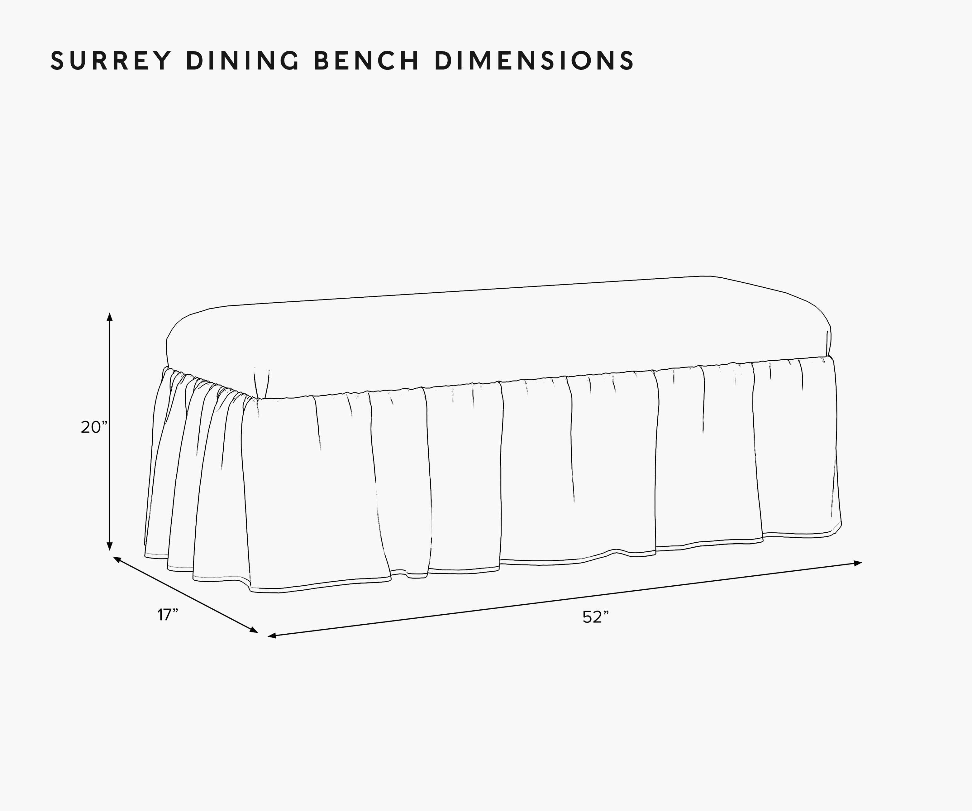 Surrey Dining Bench - Climbing Vines