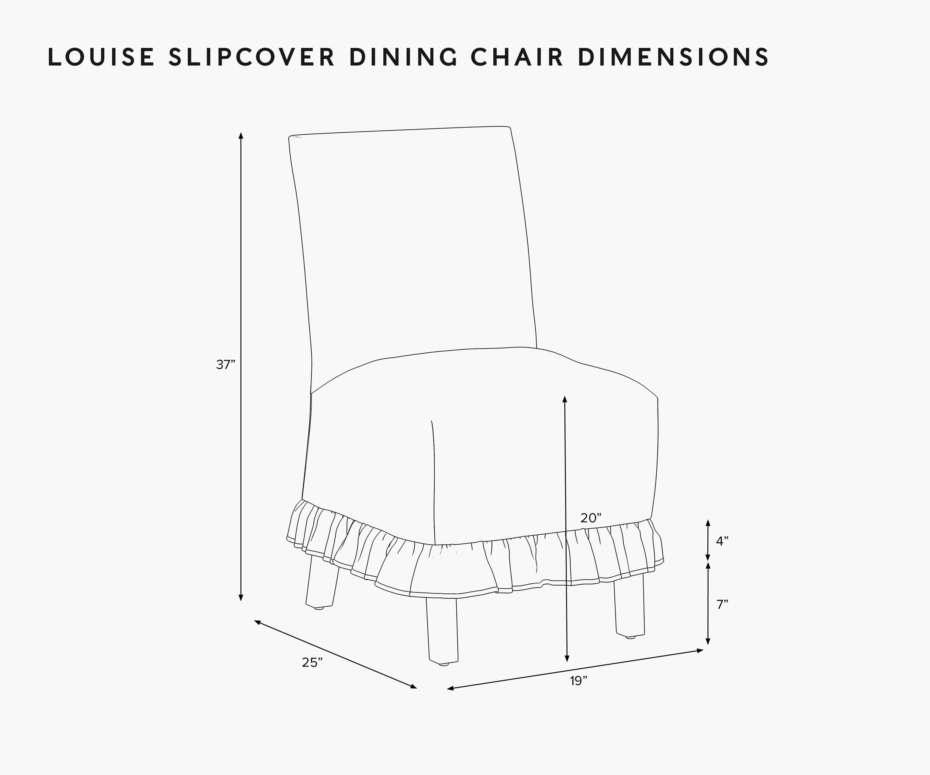 Louise Slipcover Dining Chair - Bramble