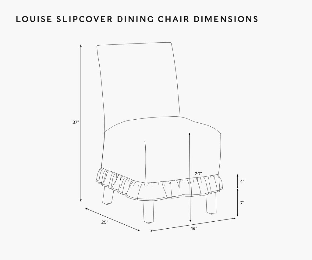 Louise Slipcover Dining Chair - Strawberry Fields