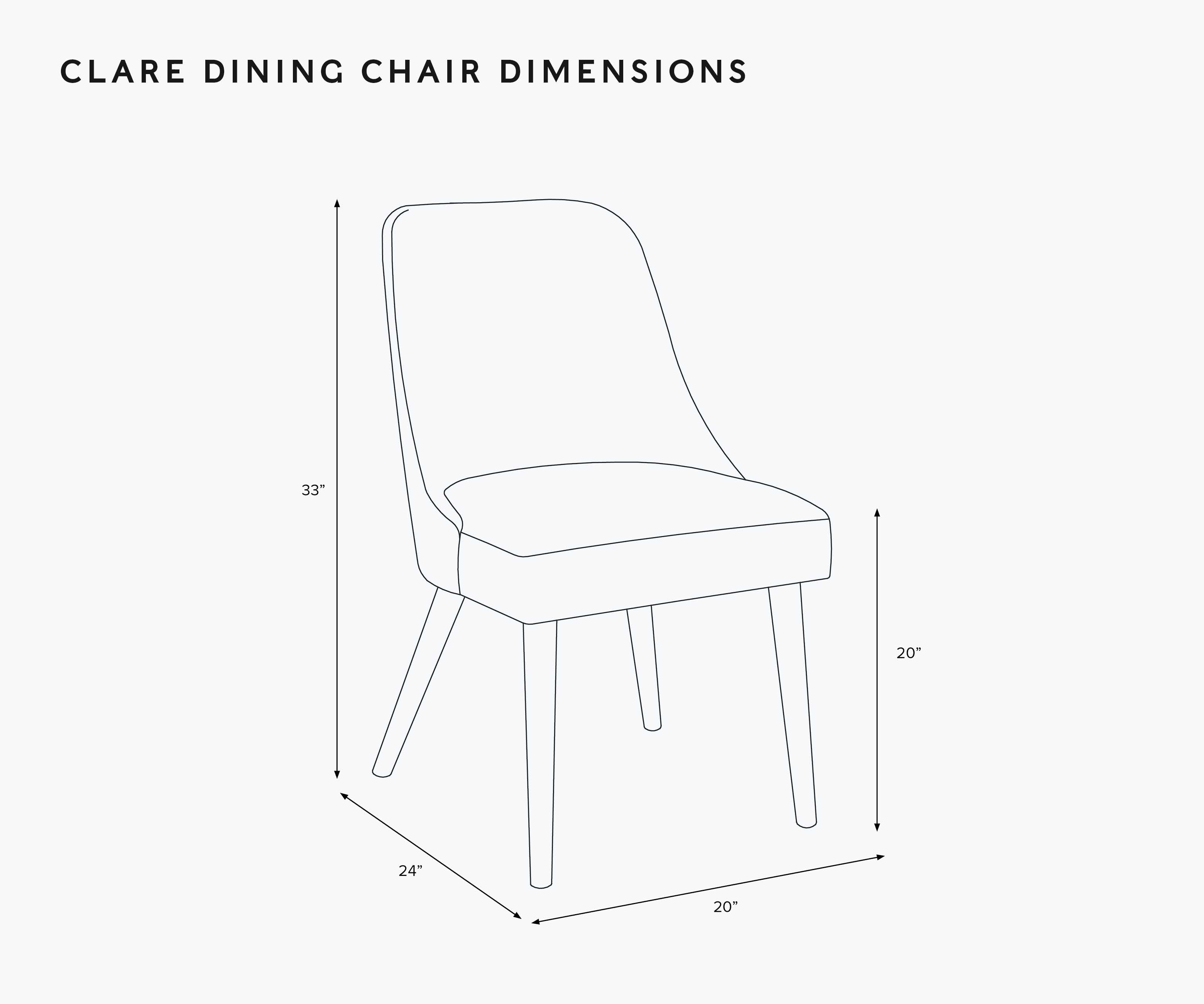 Clare Dining Chair - Ditsy Dahlia Navy